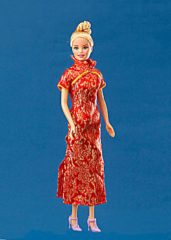 娃娃,中国,旗袍,服装