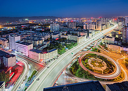 乌鲁木齐东外环城市夜景