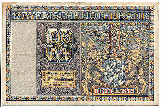 老,货币,背影,巴伐利亚,中央银行