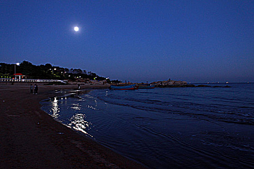 夜晚的北戴河秦皇岛景色