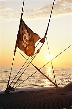 海盗旗,帆船,瑞典