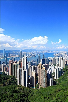 香港,天际线,太平山