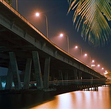 桥,上方,新加坡河
