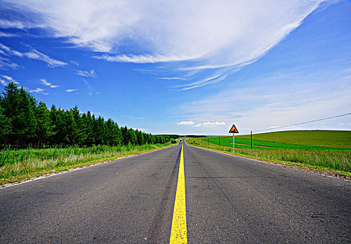 道路,公路,交通,草原,高原,内蒙古