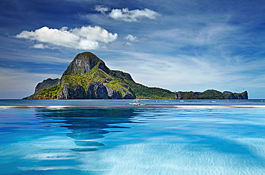 风景,游泳池,岛屿,爱妮岛,菲律宾