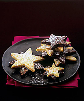 星形,巧克力,无糖饼干
