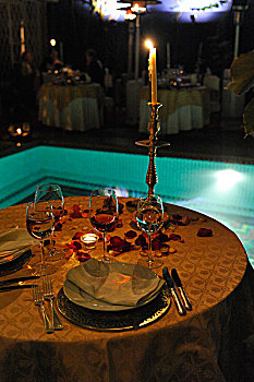 桌子,餐馆,玛拉喀什