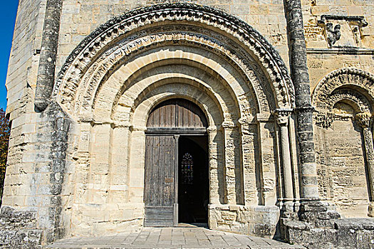 入口,大门,独块巨石,教堂,圣徒,法国,欧洲