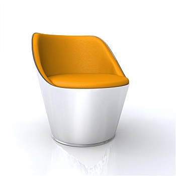 设计师,椅子,橙色