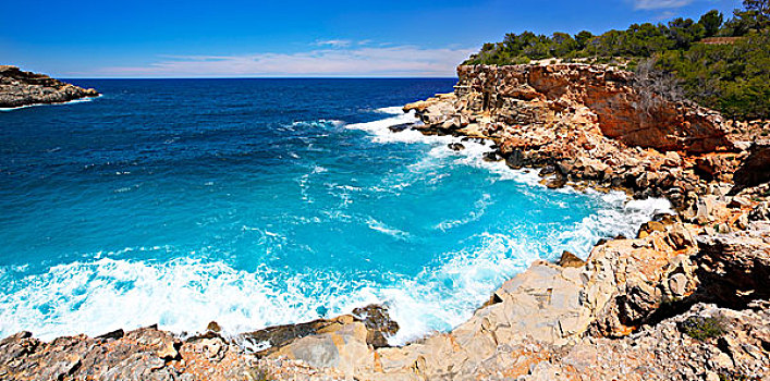 伊比萨岛,海滩,圣安东尼奥,巴利阿里群岛,西班牙