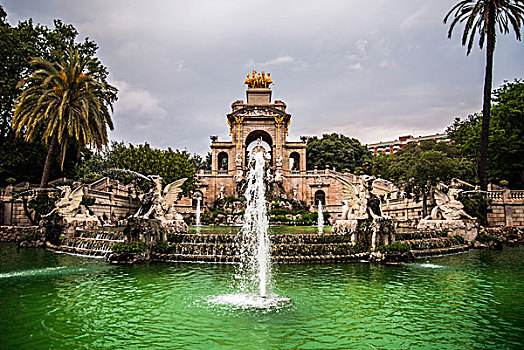 喷泉,巴塞罗那,西班牙
