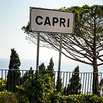 卡普里岛,标识,海洋,坎帕尼亚区,意大利