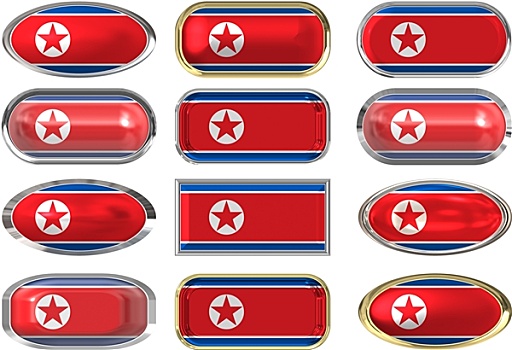 扣,旗帜,朝鲜