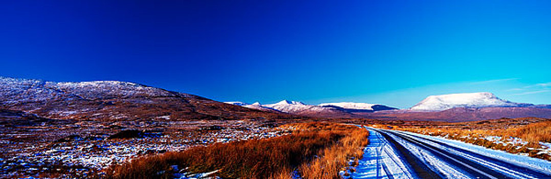山峦,冬天,多纳格,爱尔兰
