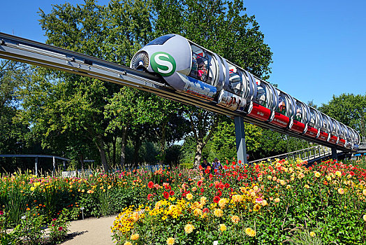 单轨铁路,地铁,场所,国际,花园,展示,汉堡市,德国,欧洲
