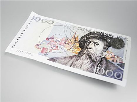 瑞典,钱,钞票,灰色背景