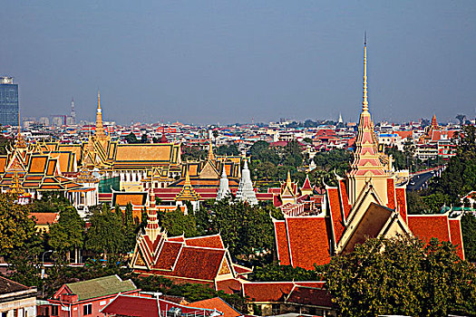 建筑,城市,金边,柬埔寨