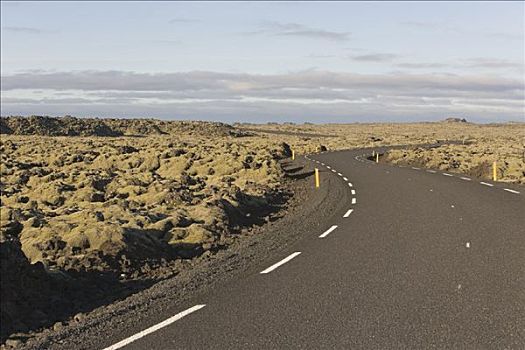 道路,火山岩,地点,冰岛