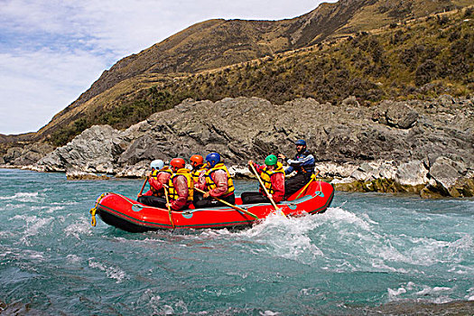 乘筏,峡谷,河,新西兰
