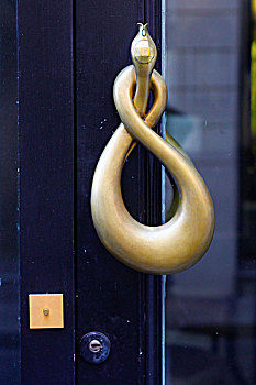 法国,门,店,蛇,一把,青铜