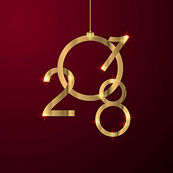 金色,新年快樂,圣誕節,邀請