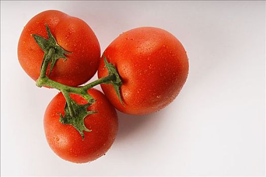 俯拍,三个,西红柿