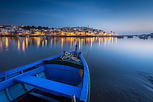 船,渔村,阿尔加维,葡萄牙,欧洲