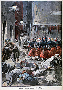 骚乱,阿尔及尔,1898年,艺术家