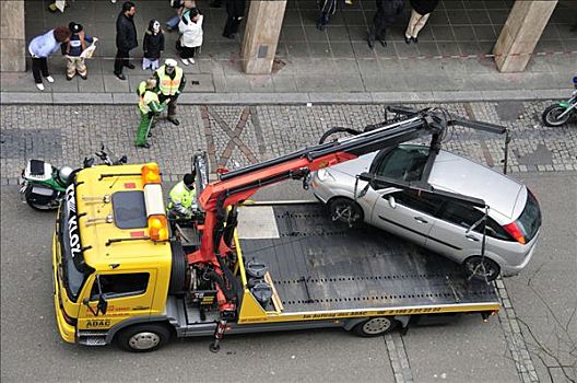 拖,交通工具,汽车