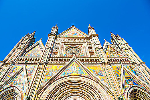大教堂,奥维多,圣母升天教堂,哥特式,建筑,翁布里亚,意大利,欧洲