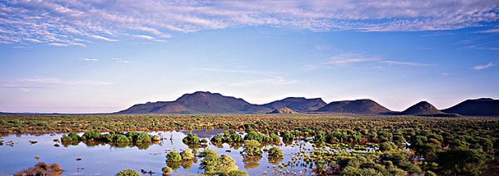 俯视,风景,达马拉兰,纳米比亚