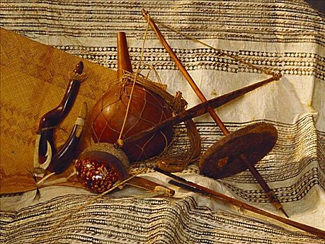 夏威夷,古器物,钓鱼,工具,布,主教,博物馆