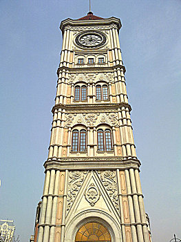 天津意大利风情街的塔