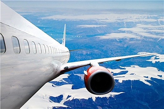 飞机,上方,冰岛
