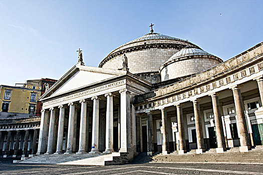 教堂,新古典,建筑,地标,那不勒斯,坎帕尼亚区,意大利,欧洲