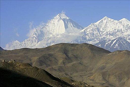 全景,山峦,安娜普纳,喜马拉雅山,尼泊尔