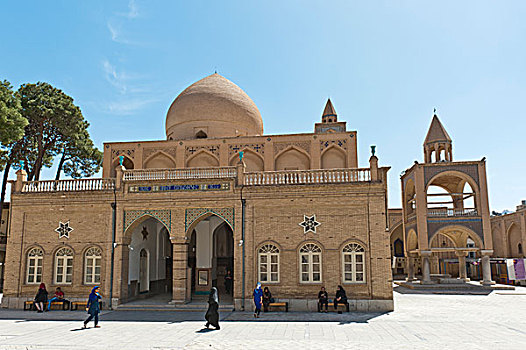 亚美尼亚宗徒教会,圆顶,钟楼,大教堂,新,伊斯法罕,伊朗,亚洲
