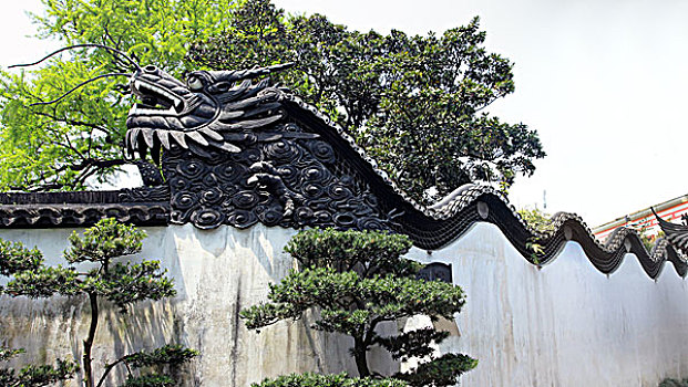 上海豫园砖雕长龙