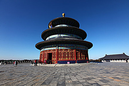 中国,北京,全景,天坛,祈年殿,蓝天,地标,建筑