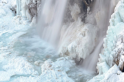 瀑布,国家公园,陶安,冬天,冰,雪,下瀑布,一个,最大,旅游胜地,奥地利,阿尔卑斯山