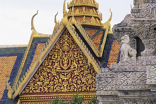 柬埔寨,金边,银,塔,建筑