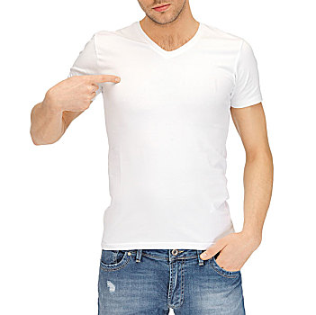 t恤,设计,概念,男人,留白,白色