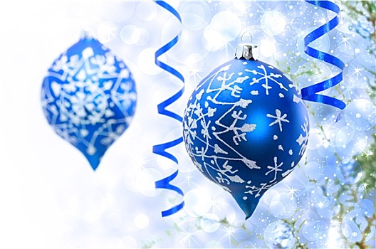 圣诞节,蓝色,装饰