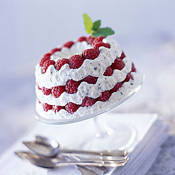 甜点,树莓