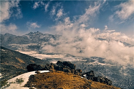 山,云,印度