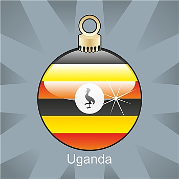 乌干达,旗帜,圣诞节,形状