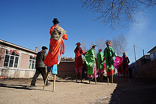 高跷,秧歌,跑黄河