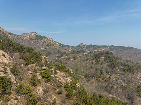 山东省青岛大珠山景区航拍图片