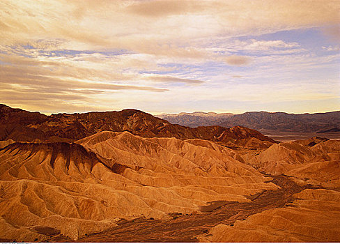 俯视,风景,死谷,加利福尼亚,美国
