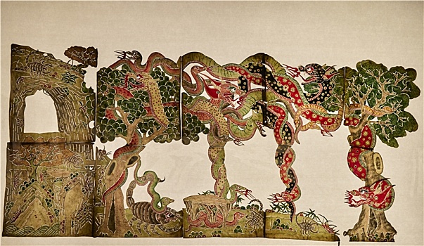 华州皮影博物馆馆藏文物,青蛇架